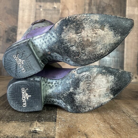 Old Gringo Purple Leopardito Pointed Toe Cowboy Western Boots Womens 5 B - Picture 3 of 12